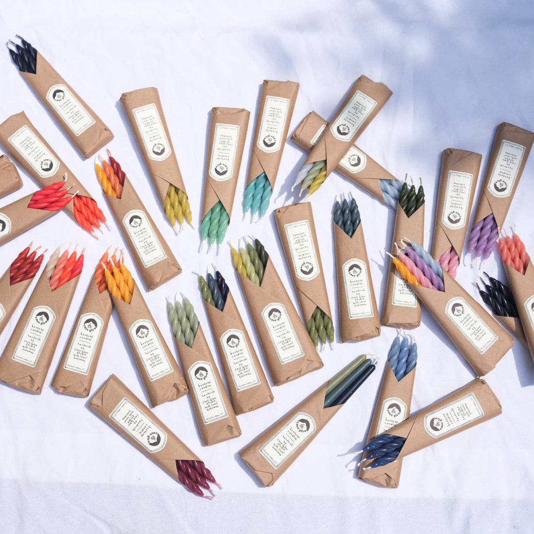 Pure Beeswax Spiral-Set of 3