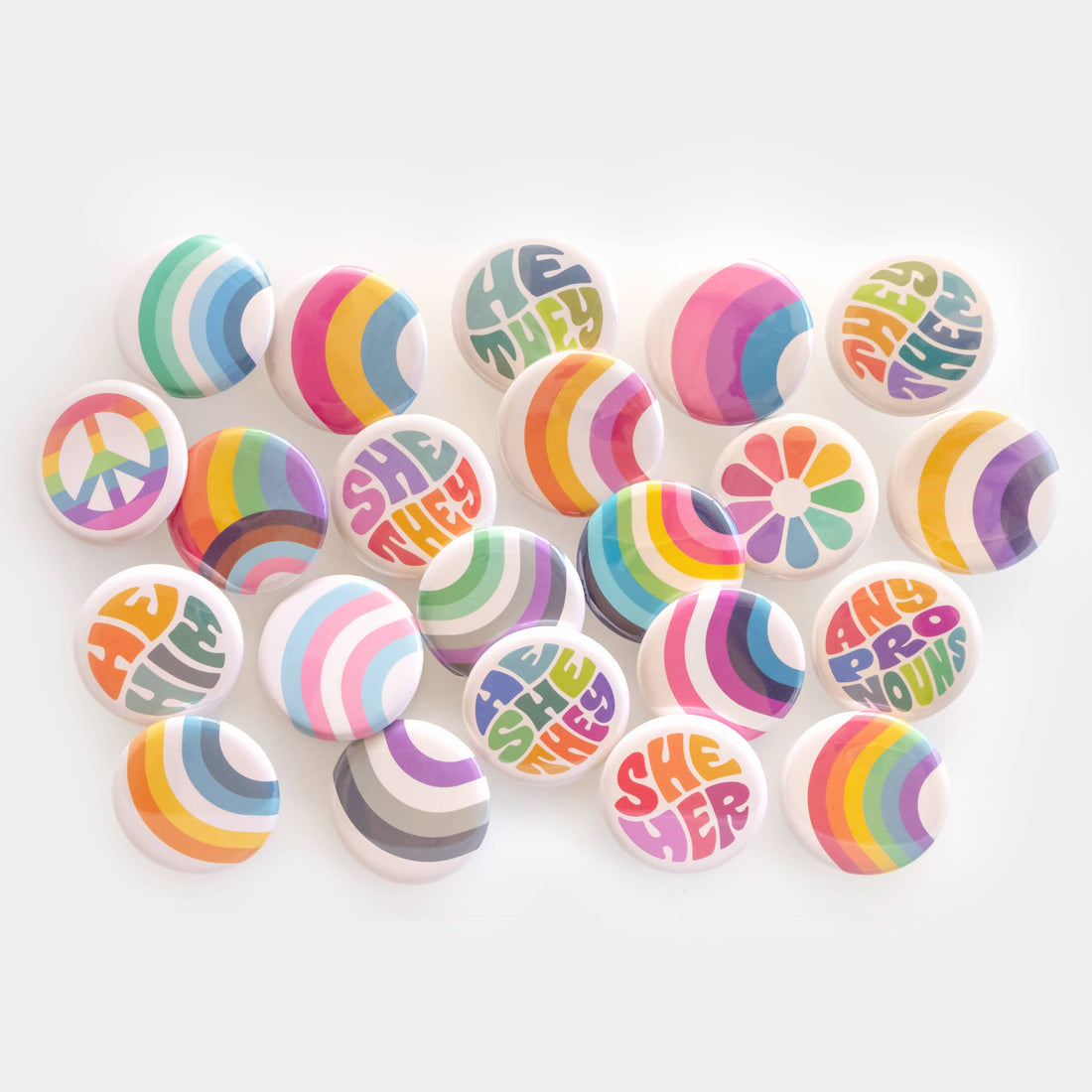 Retro Pronoun Buttons