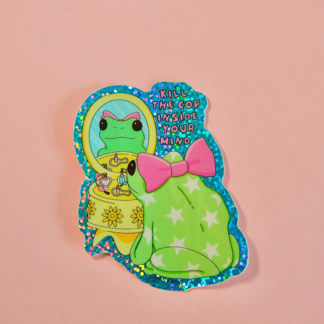 Kill The Cop In Your Mind Frog Sticker