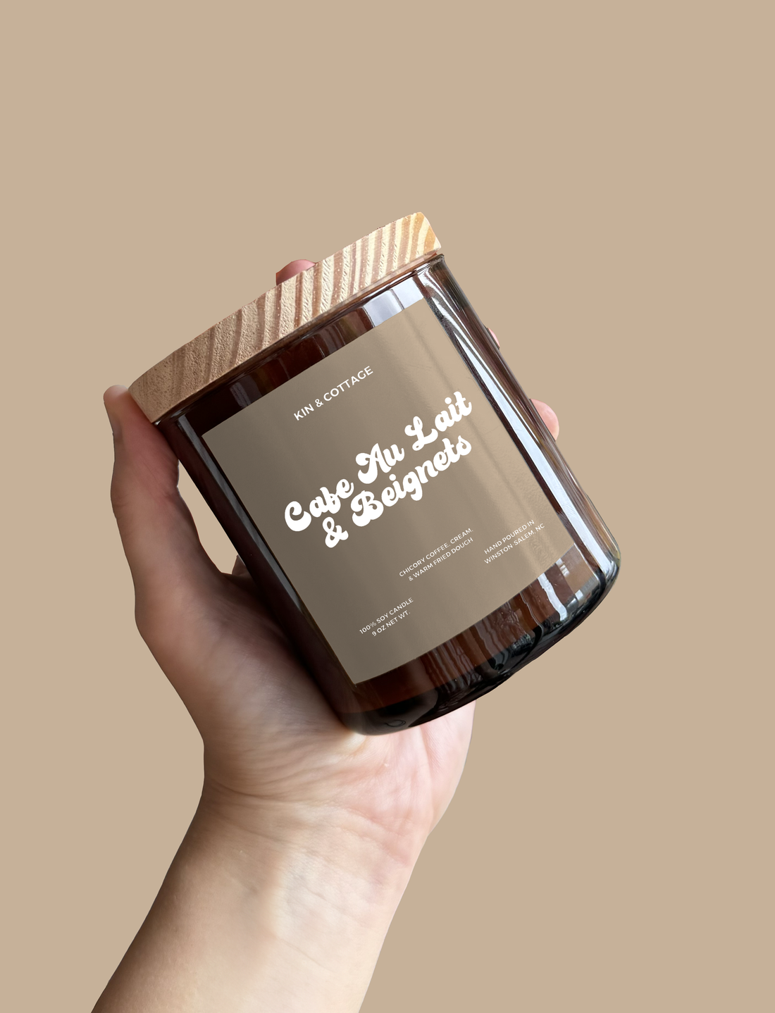 Cafe Au Lait & Beignets - Wooden Wick Candle