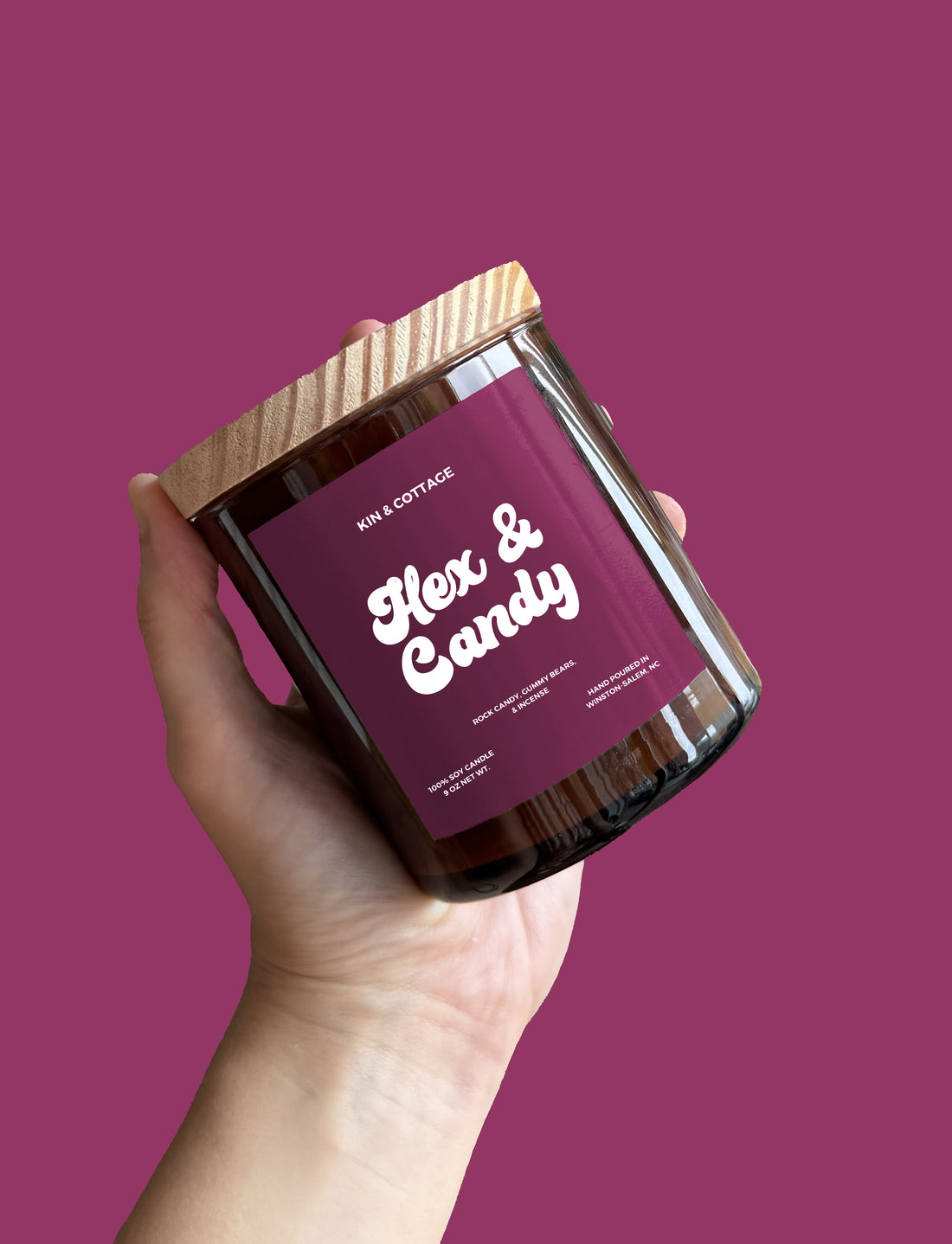 Hex & Candy - Wooden Wick Candle