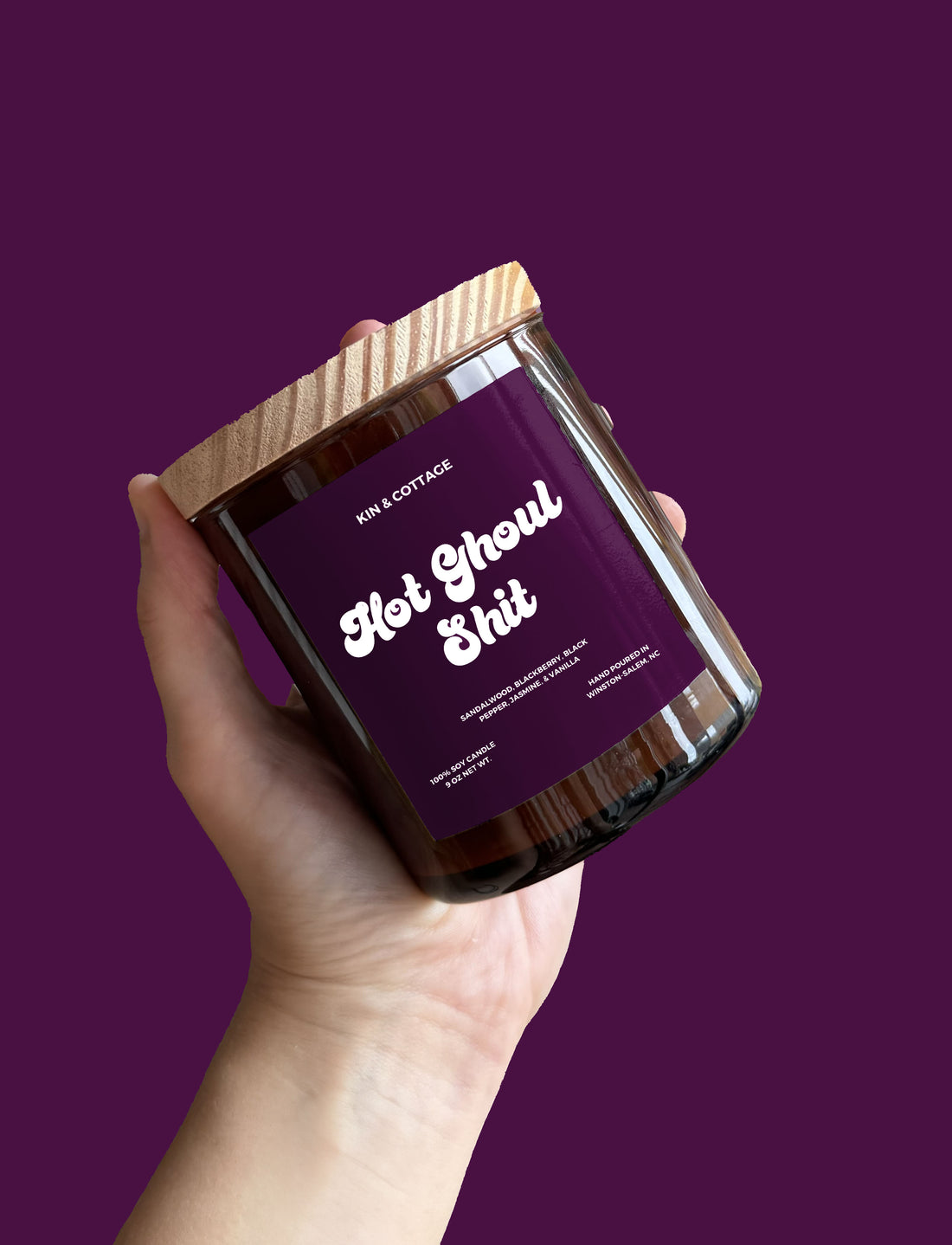 Hot Ghoul Shit - Wooden Wick Candle