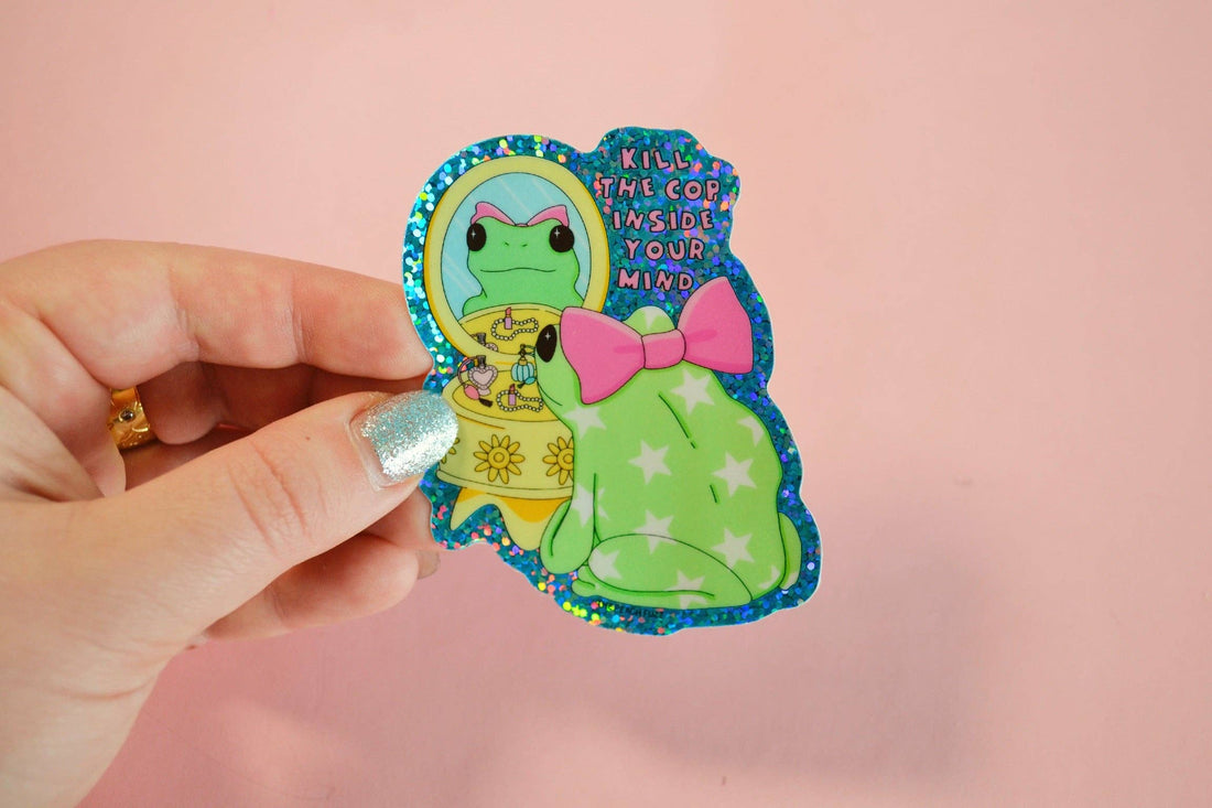 Kill The Cop In Your Mind Frog Sticker