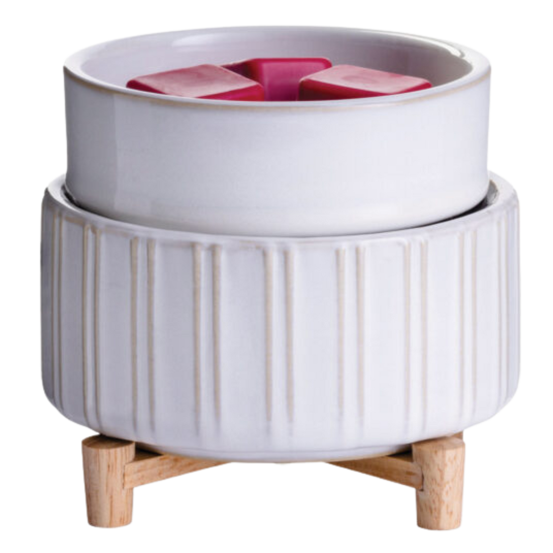Ceramic & Wood 2-in-1 Wax Warmer
