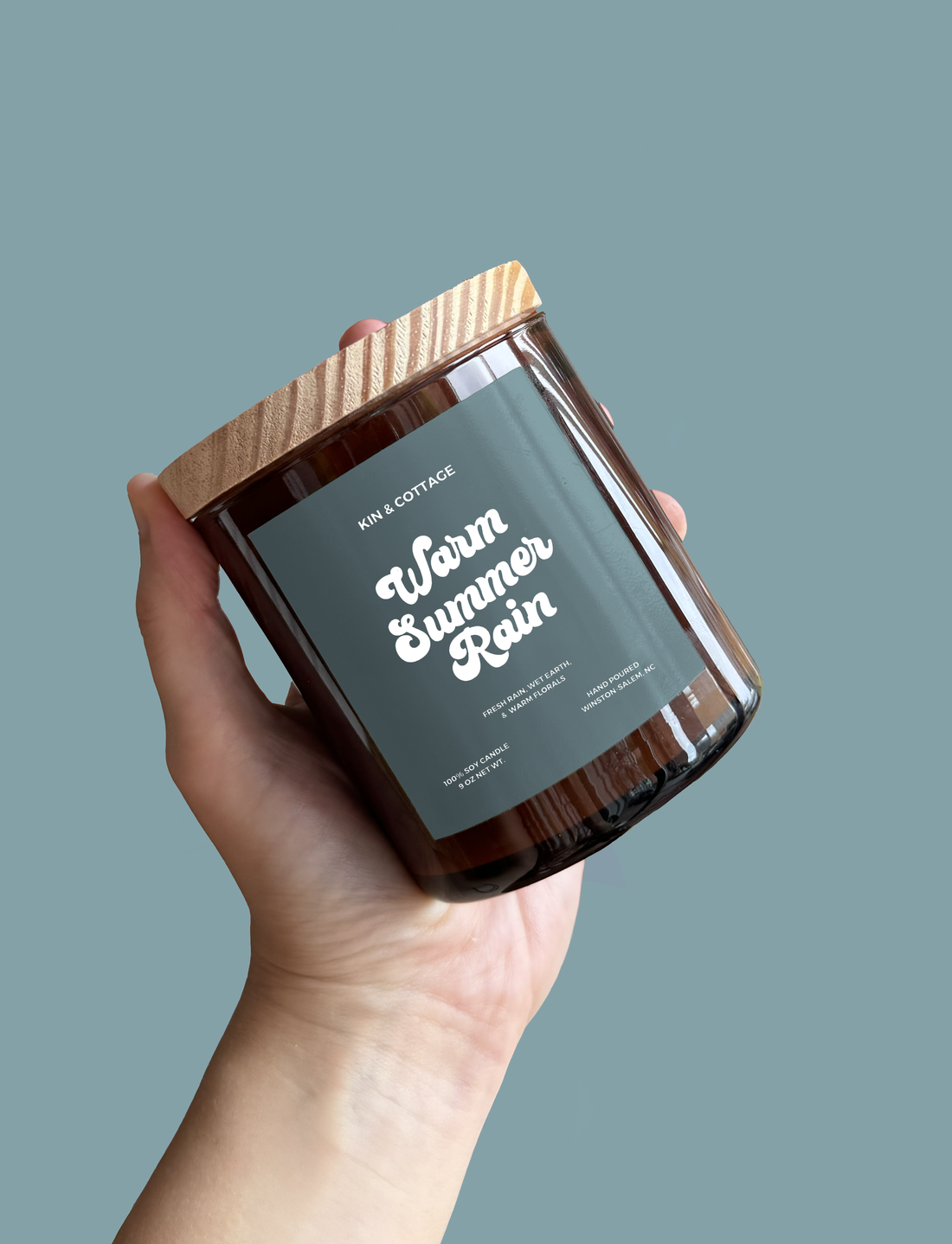 Warm Summer Rain - Wooden Wick Candle