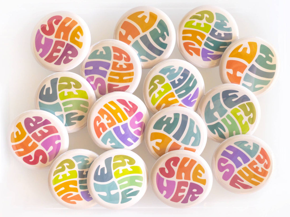 Retro Pronoun Buttons