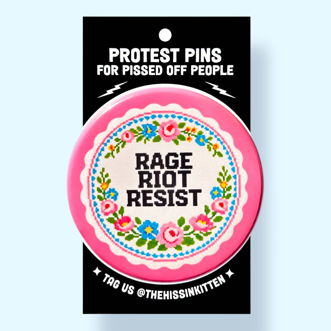 RAGE RIOT RESIST (Button or Magnet!)