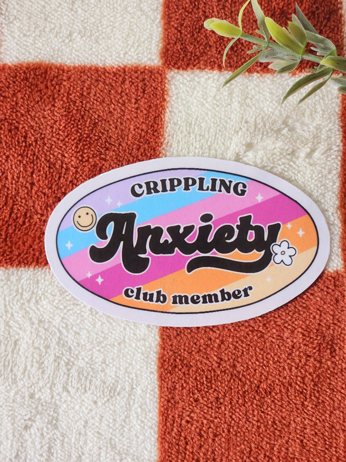 Crippling anxiety sticker hydroflask planner mental health