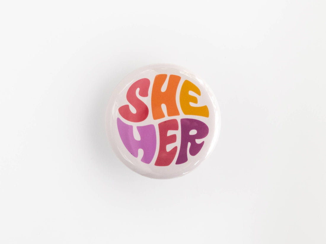 Retro Pronoun Buttons