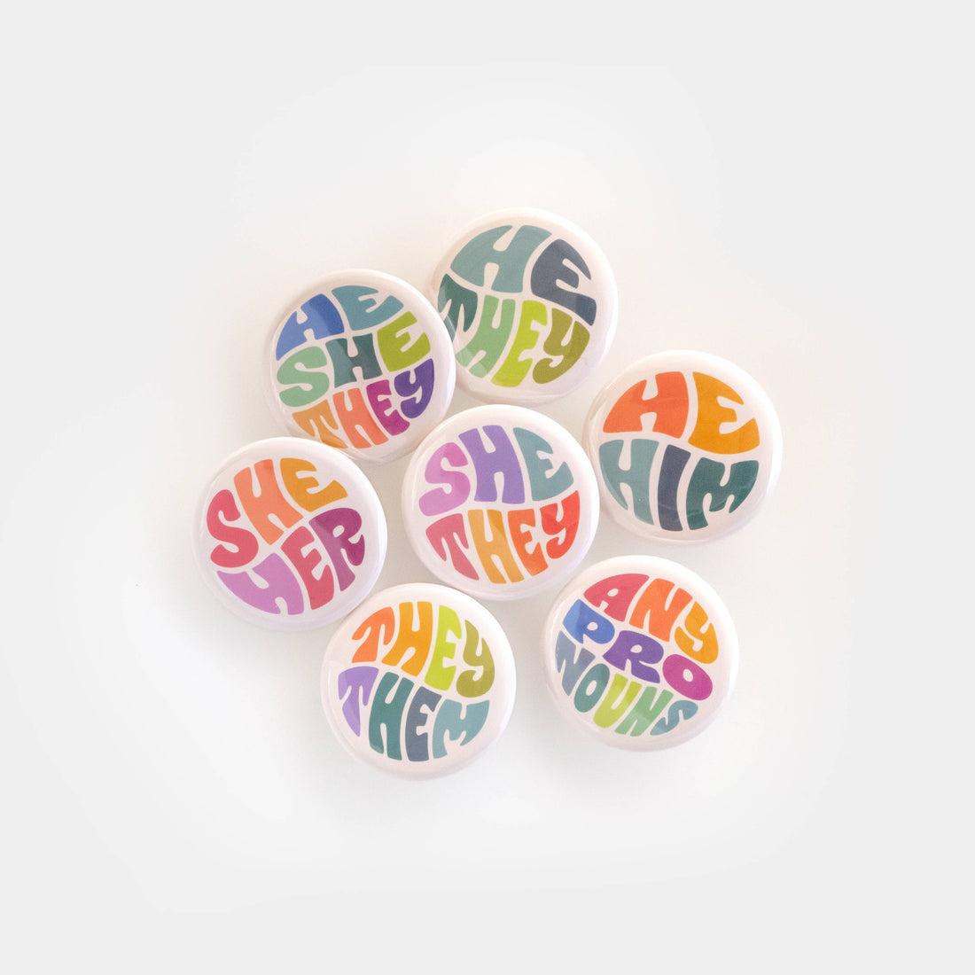 Retro Pronoun Buttons