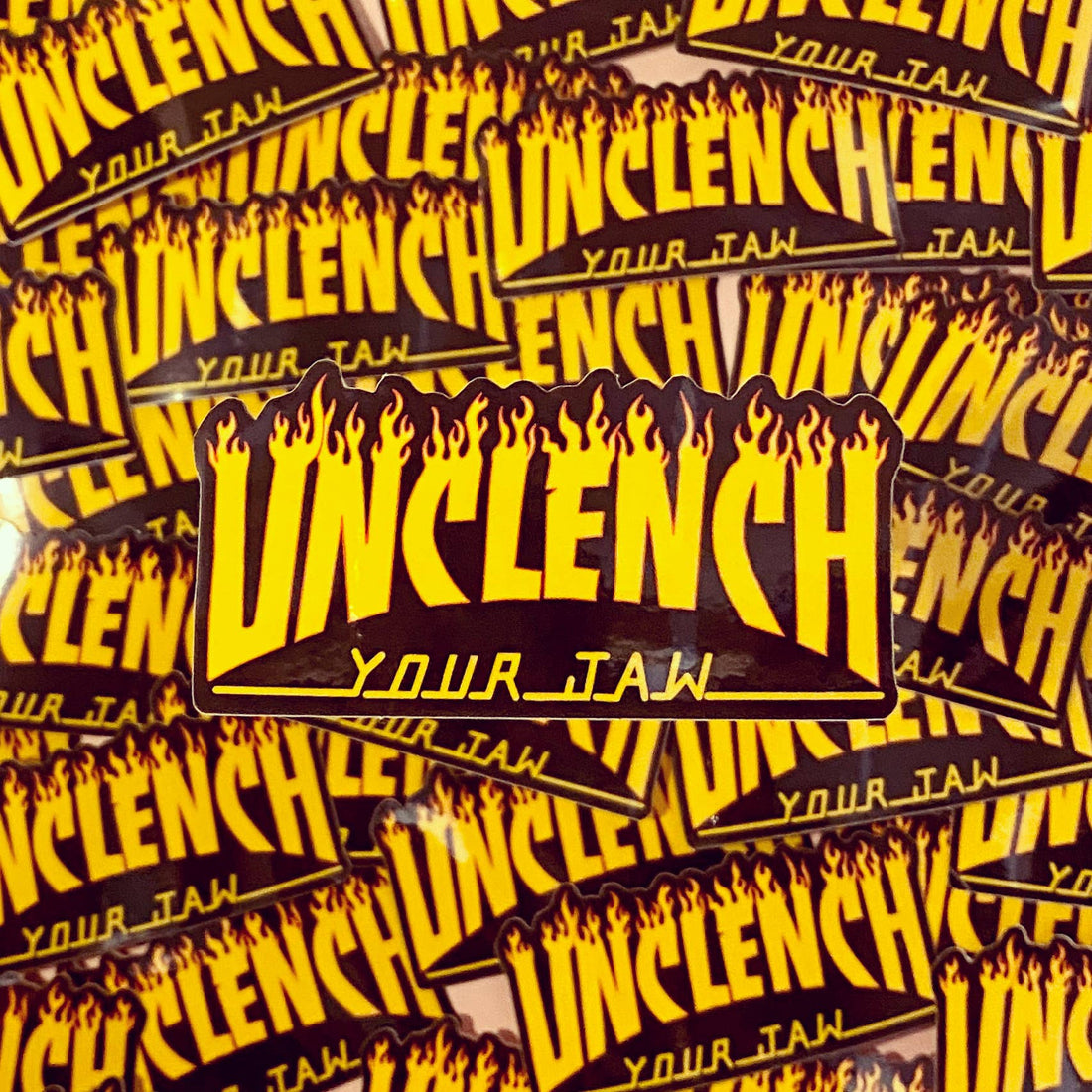 Unclench Your Jaw Sticker