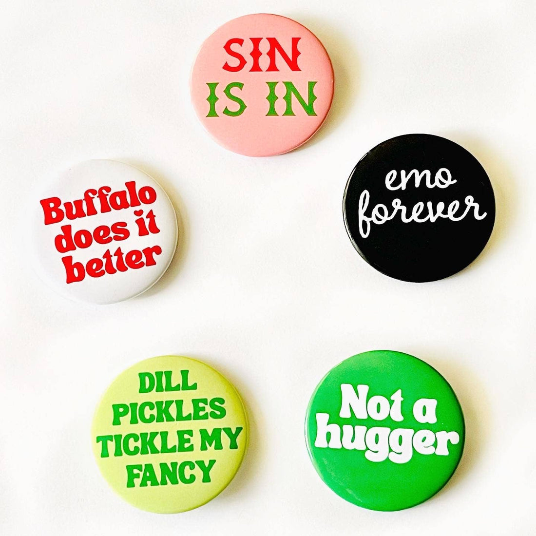 Sin is in Pinback button pin feminist sex positive