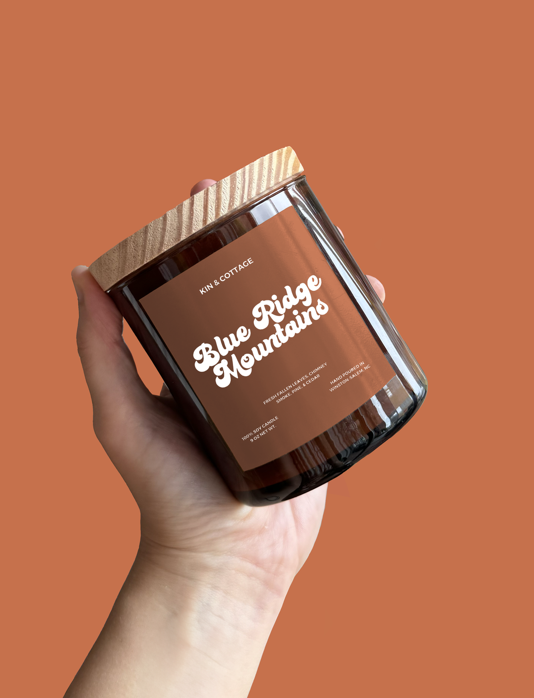 Blue Ridge Mountains - Wooden Wick Candle