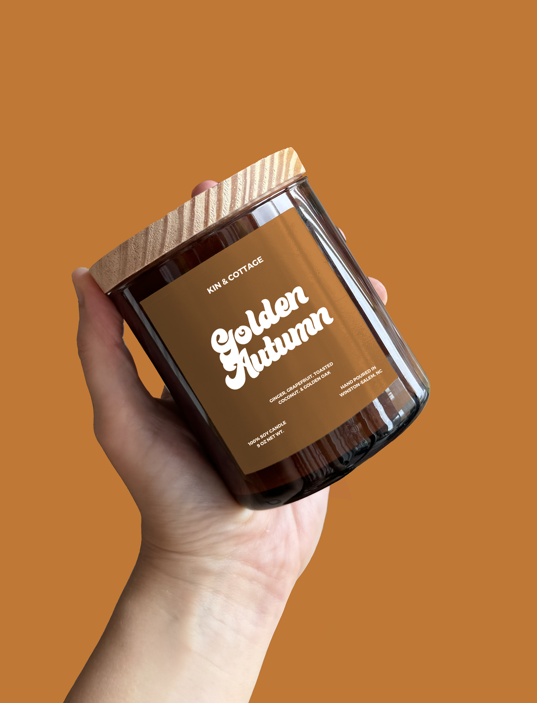 Golden Autumn - Wooden Wick Candle