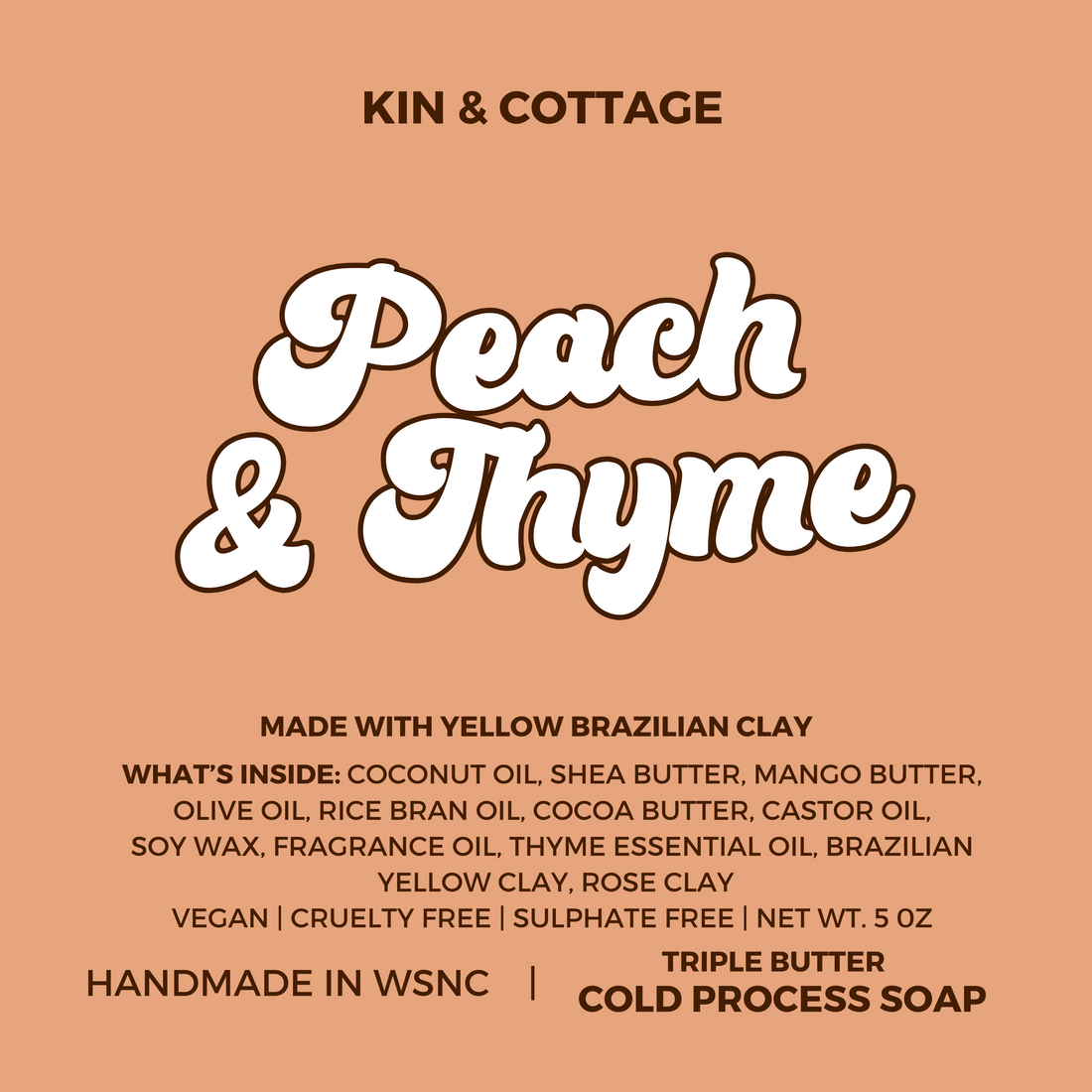 Peach & Thyme - Triple Butter Soap