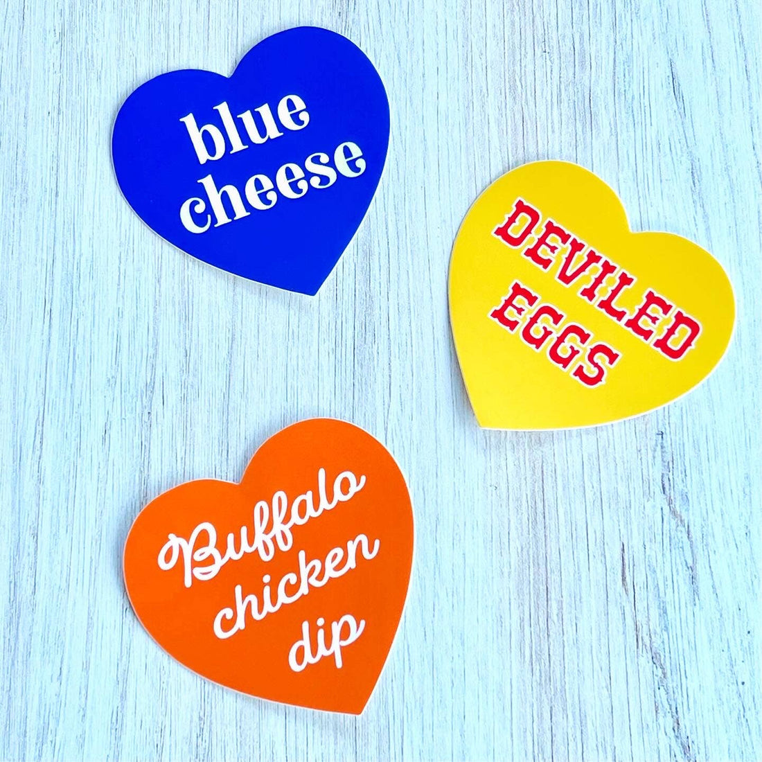 Deviled eggs Heart Sticker restaurant Foodie gifts