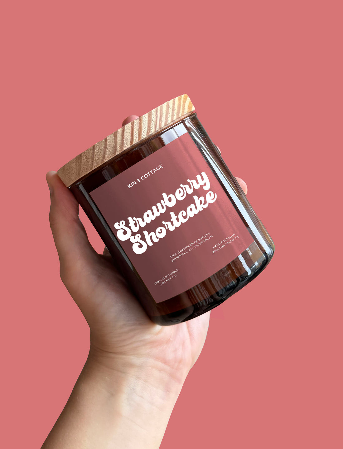 Strawberry Shortcake - Wooden Wick Candle